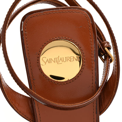Saint Laurent Patent Calfskin La Scandale Wedges 38.5 Fluffy Chataigne 8 of 11