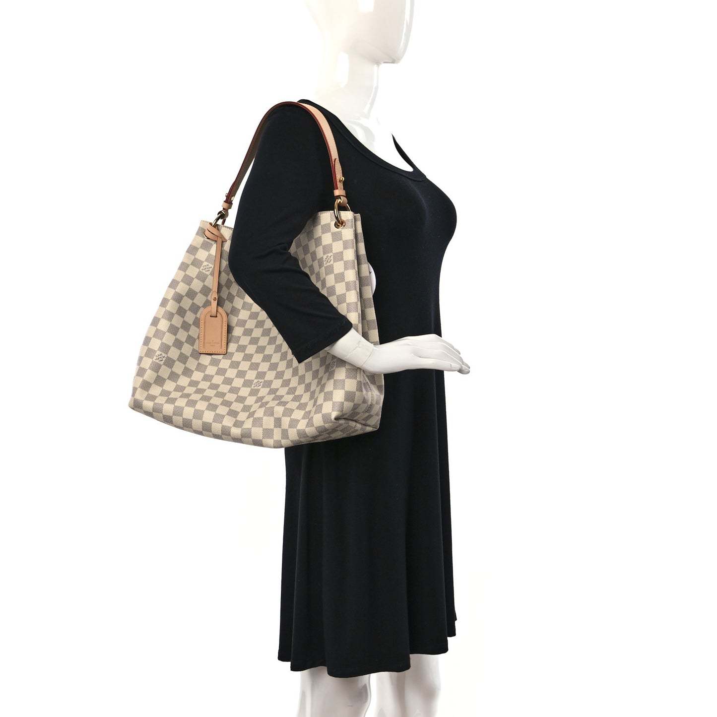 Damier Azur Graceful MM Rose Ballerine