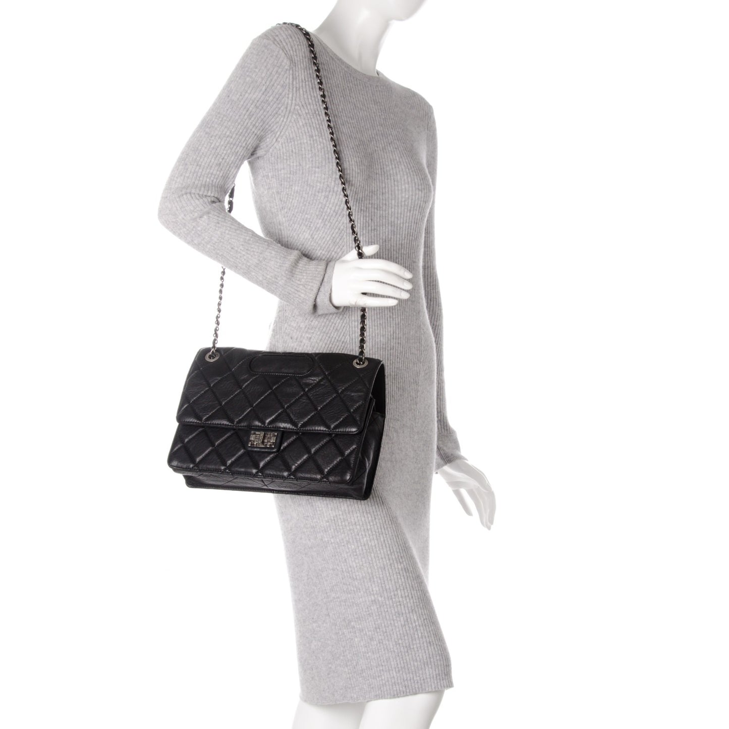 Washed Lambskin Jumbo Take Away Flap Black