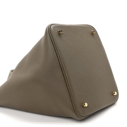 Hermes Taurillon Clemence Picotin Lock 22 MM Etoupe 9 of 10