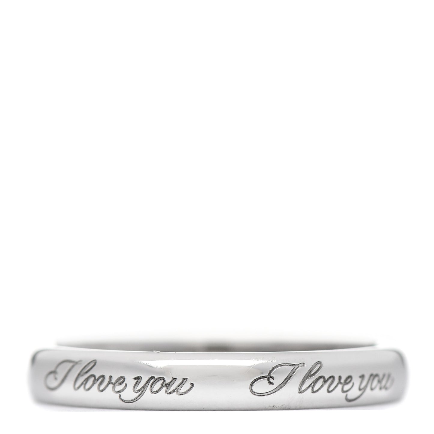 Platinum Notes I Love You Narrow Ring 55 7.25