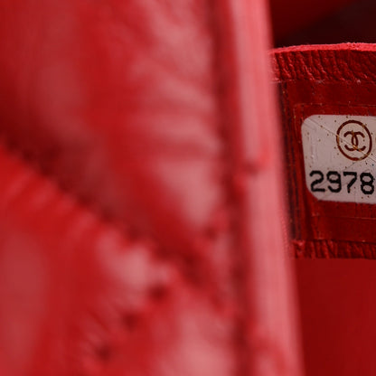 Chanel Crumpled Calfskin Medium Chain All Over Flap Red 7 of 11