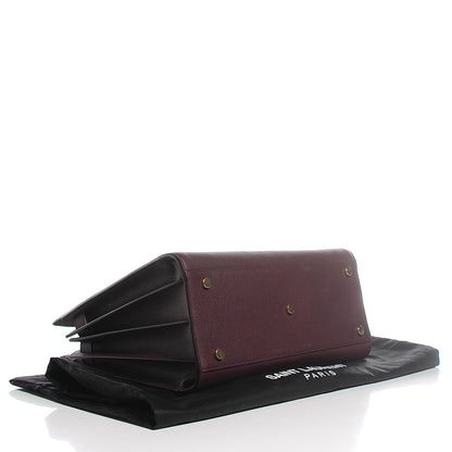 Saint Laurent Grained Calfskin Small Classic Sac De Jour Bordeaux 13 of 18