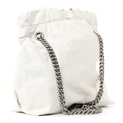 Balenciaga Crushed Calfskin Crush XS Chain Tote Optic White 3 of 11