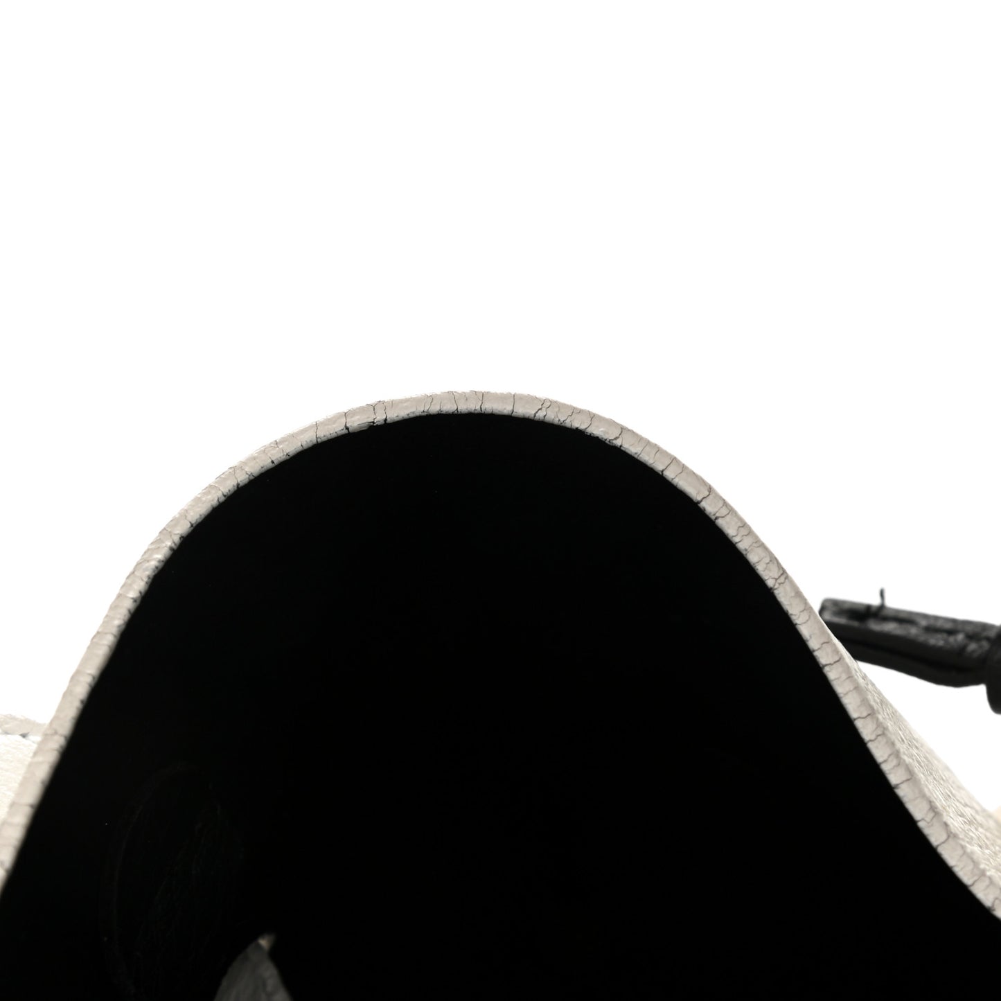 Calfskin Logo Strap Small Everyday Tote White Black