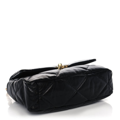 Chanel Goatskin Quilted Large Chanel 19 Flap Black 4 of 16
