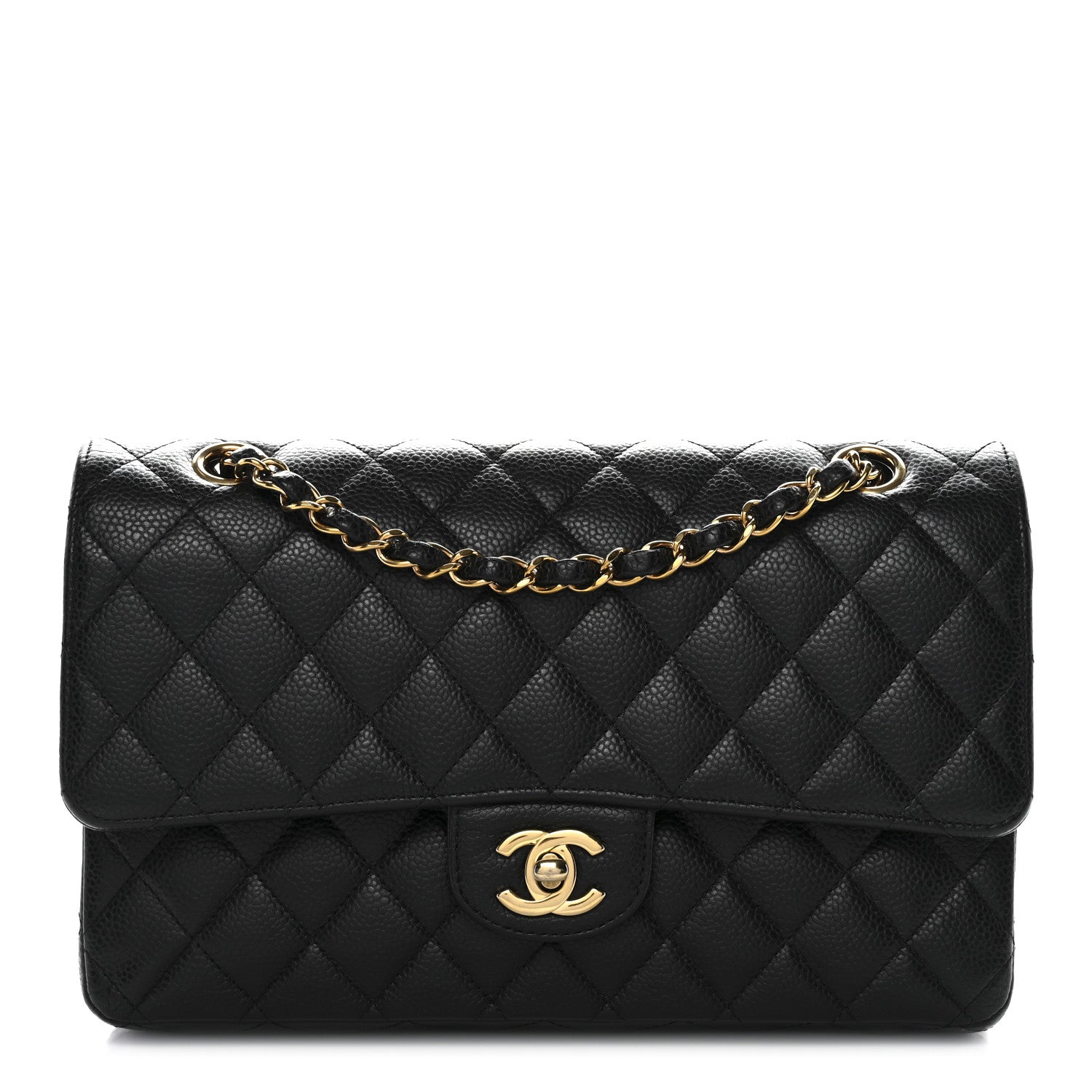 Chanel Caviar Quilted Medium Double Flap Black 1 of 12