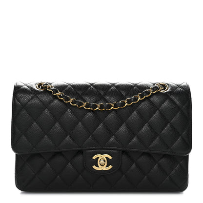 Chanel Caviar Quilted Medium Double Flap Black 1 of 12
