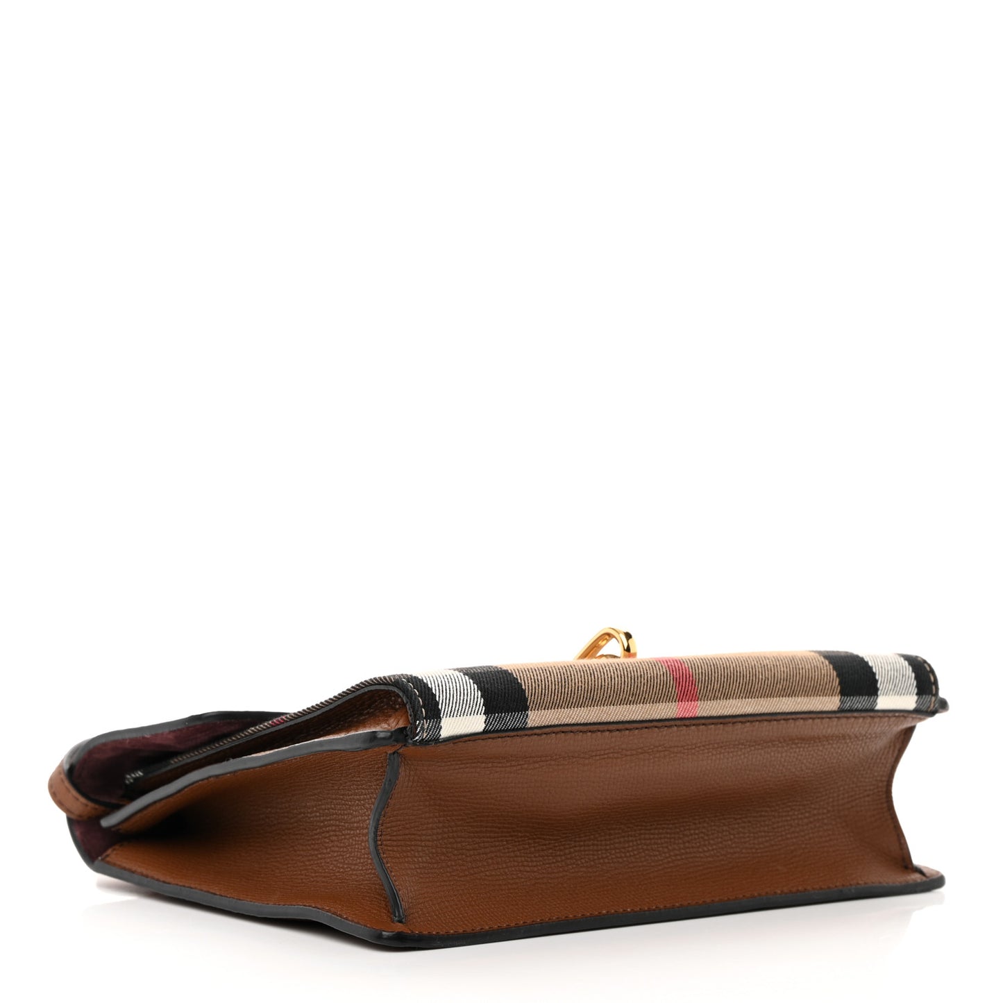 Derby Calfskin House Check Small Macken Crossbody Bag Tan