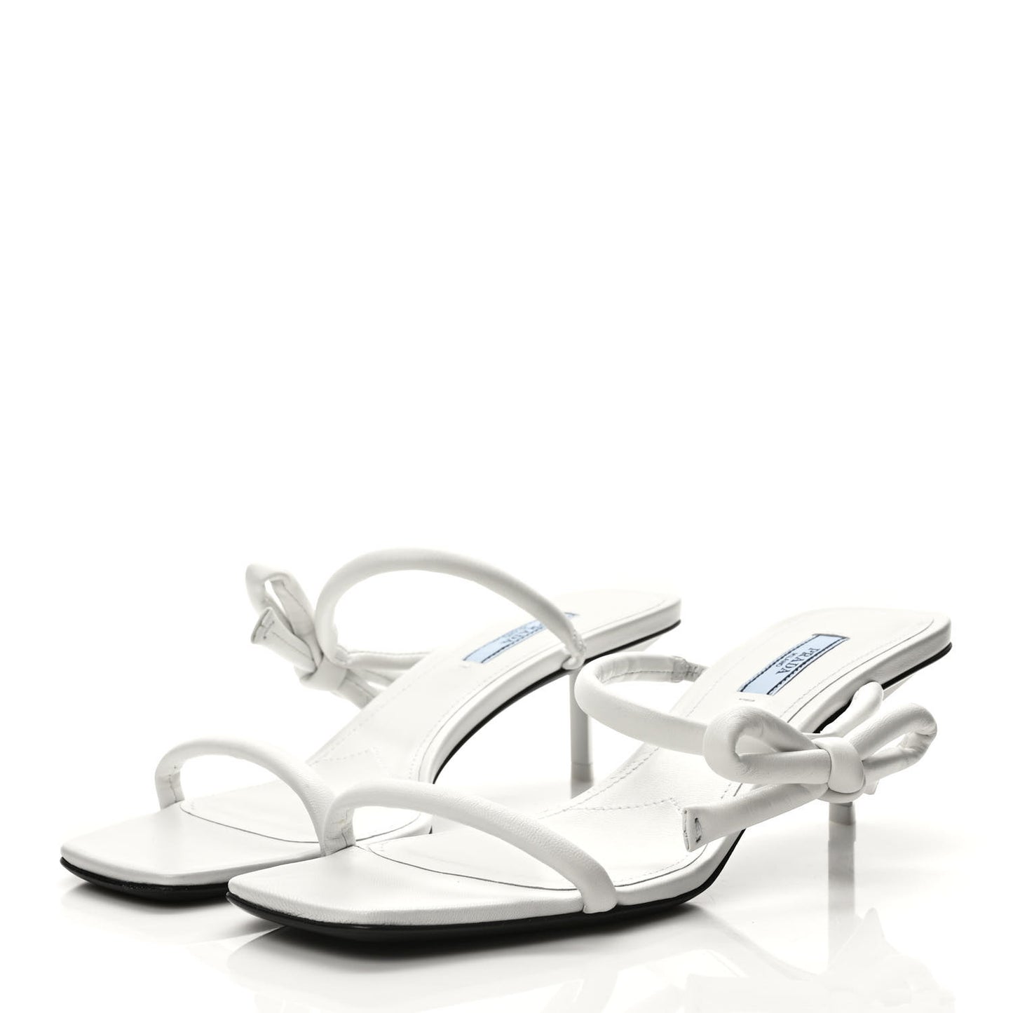 Nappa Bow Strappy 55mm Sandals 38.5 White