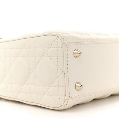 Christian Dior Lambskin Cannage Small My ABCDior Lady Dior White 9 of 16