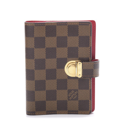 Louis Vuitton Damier Ebene Koala Small Ring Agenda Cover Red 1 of 7