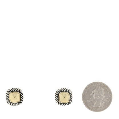 David Yurman Sterling Silver 14K Yellow Gold 7mm Albion Earrings 2 of 4