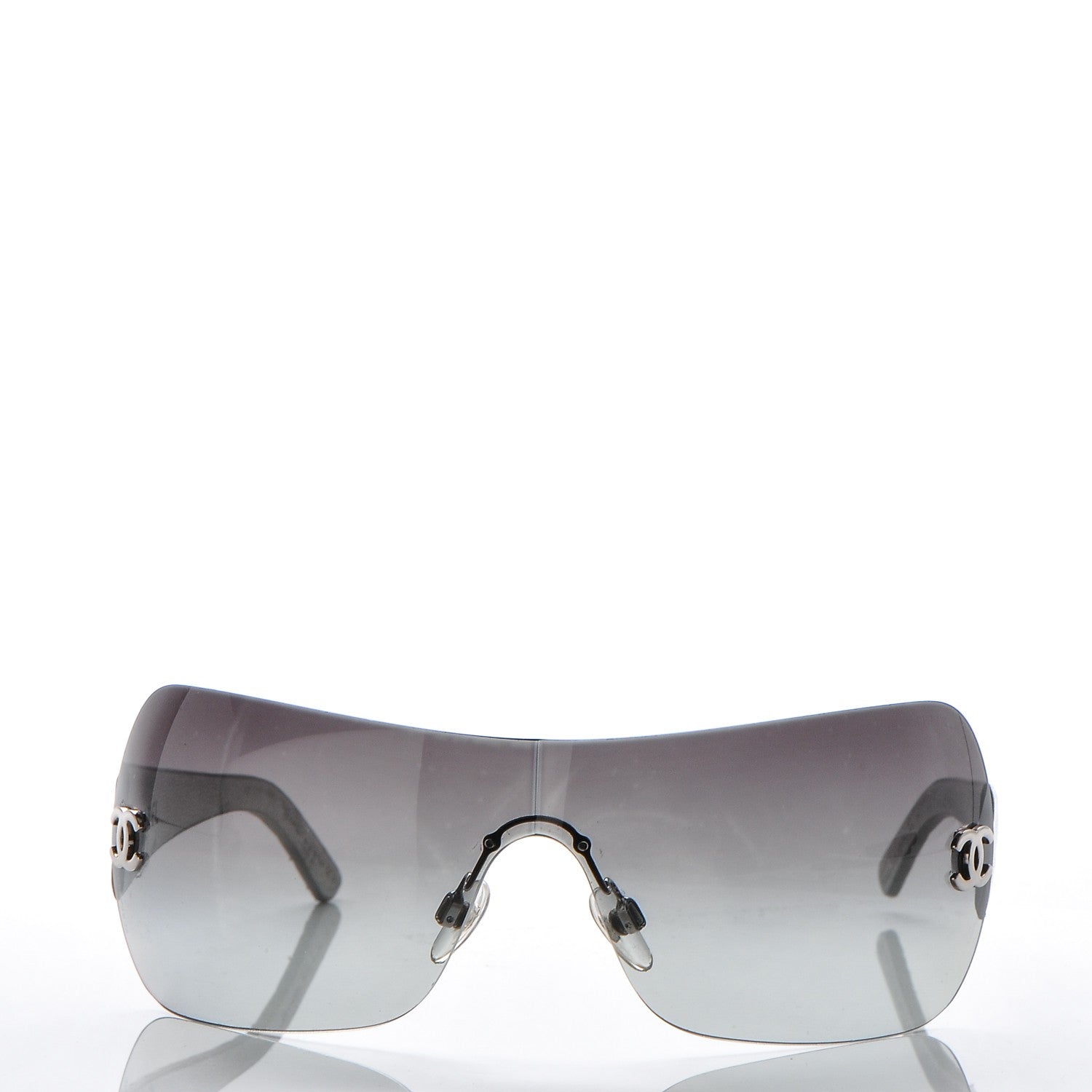 Chanel Metallic Quilted CC Sunglasses 4157-Q Silver 4 of 7
