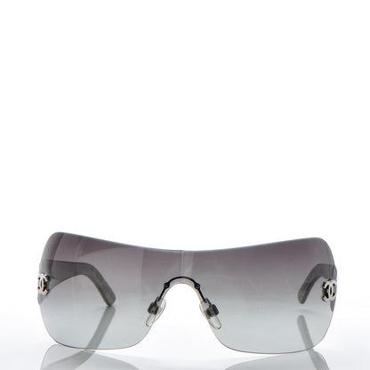 Chanel Metallic Quilted CC Sunglasses 4157-Q Silver 4 of 7