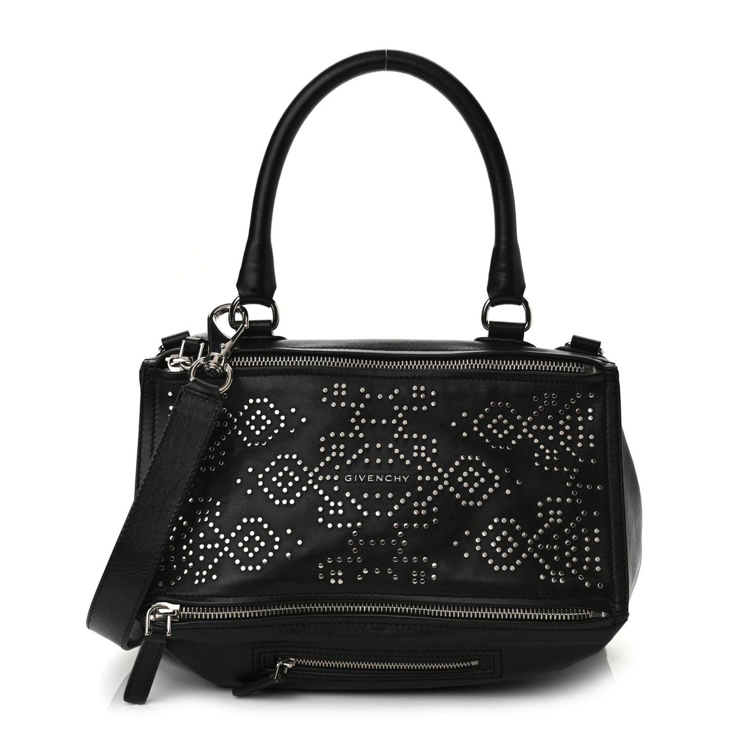 Calfskin Studded Medium Pandora Black