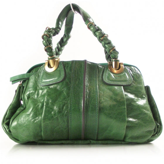 Chloe Leather Heloise Satchel Jewel Green 1 of 12