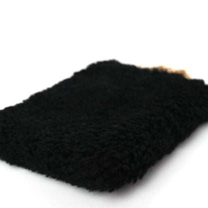 Saint Laurent Shearling Mini Pac Pac Pouch On Chain Black 9 of 9