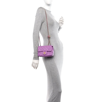 Chanel Lambskin Quilted Mini Pearl Crush Flap Purple 2 of 10