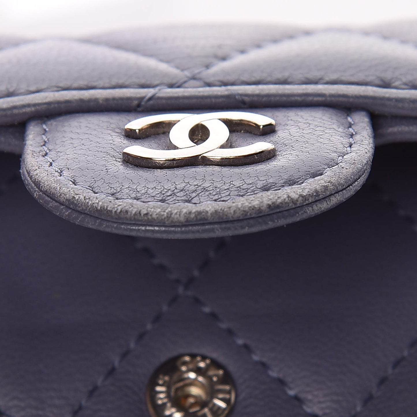 Lambskin Quilted 6 Key Holder Lavender