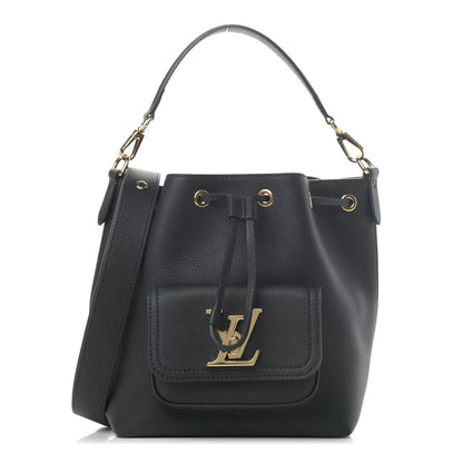 Louis Vuitton Calfskin Lockme Bucket MM Black 1 of 4