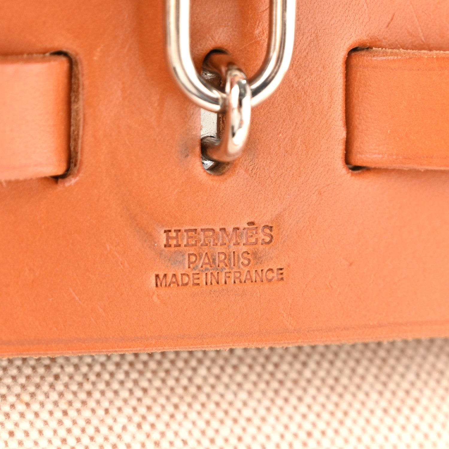 Hermes Toile Vache Calfskin Herbag 39 MM Natural 13 of 27