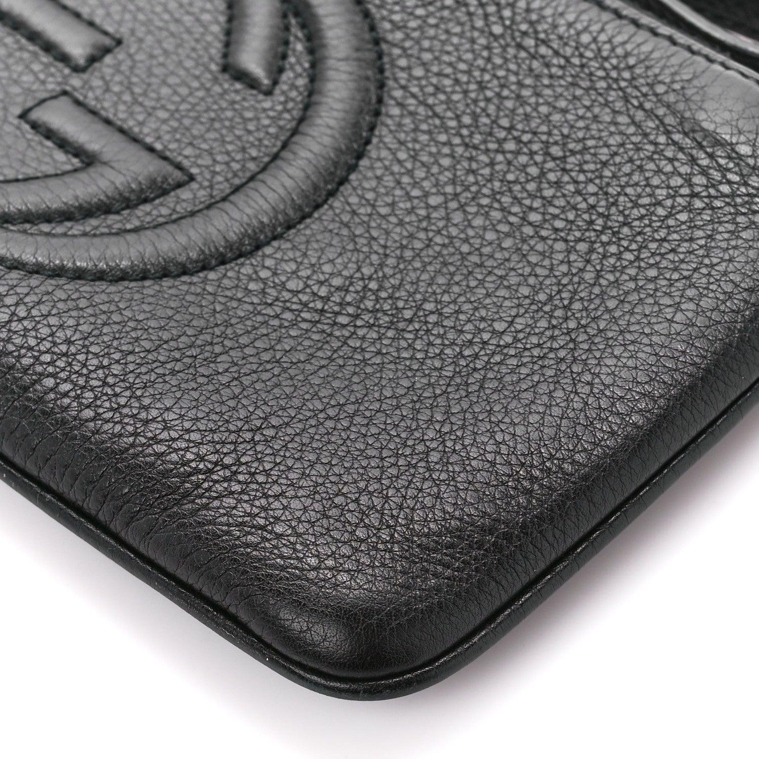 Gucci Pebbled Calfskin Soho Wristlet Black 11 of 11