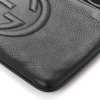 Gucci Pebbled Calfskin Soho Wristlet Black 11 of 11