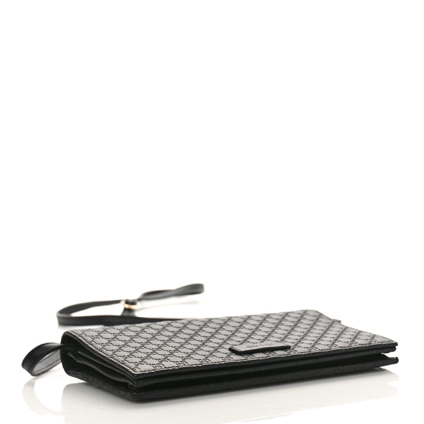 Microguccissima Crossbody Wallet Black