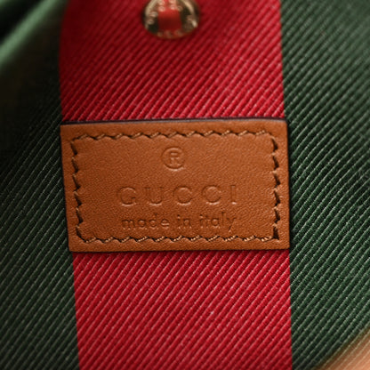 Gucci GG Supreme Monogram Emblem Small Shoulder Bag Beige Ebony Sundial 7 of 12