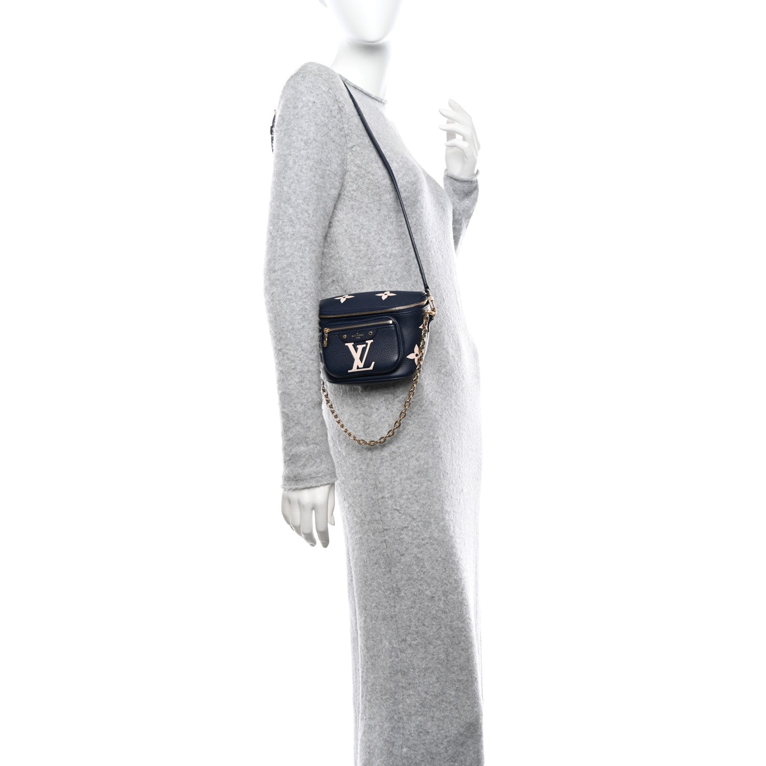 Louis Vuitton Empreinte Monogram Giant Mini By The Pool Bumbag Blue Beige 2 of 9