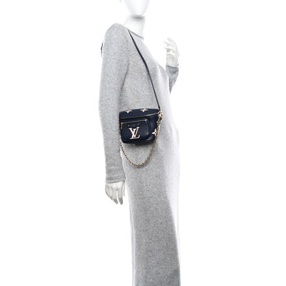 Louis Vuitton Empreinte Monogram Giant Mini By The Pool Bumbag Blue Beige 2 of 9