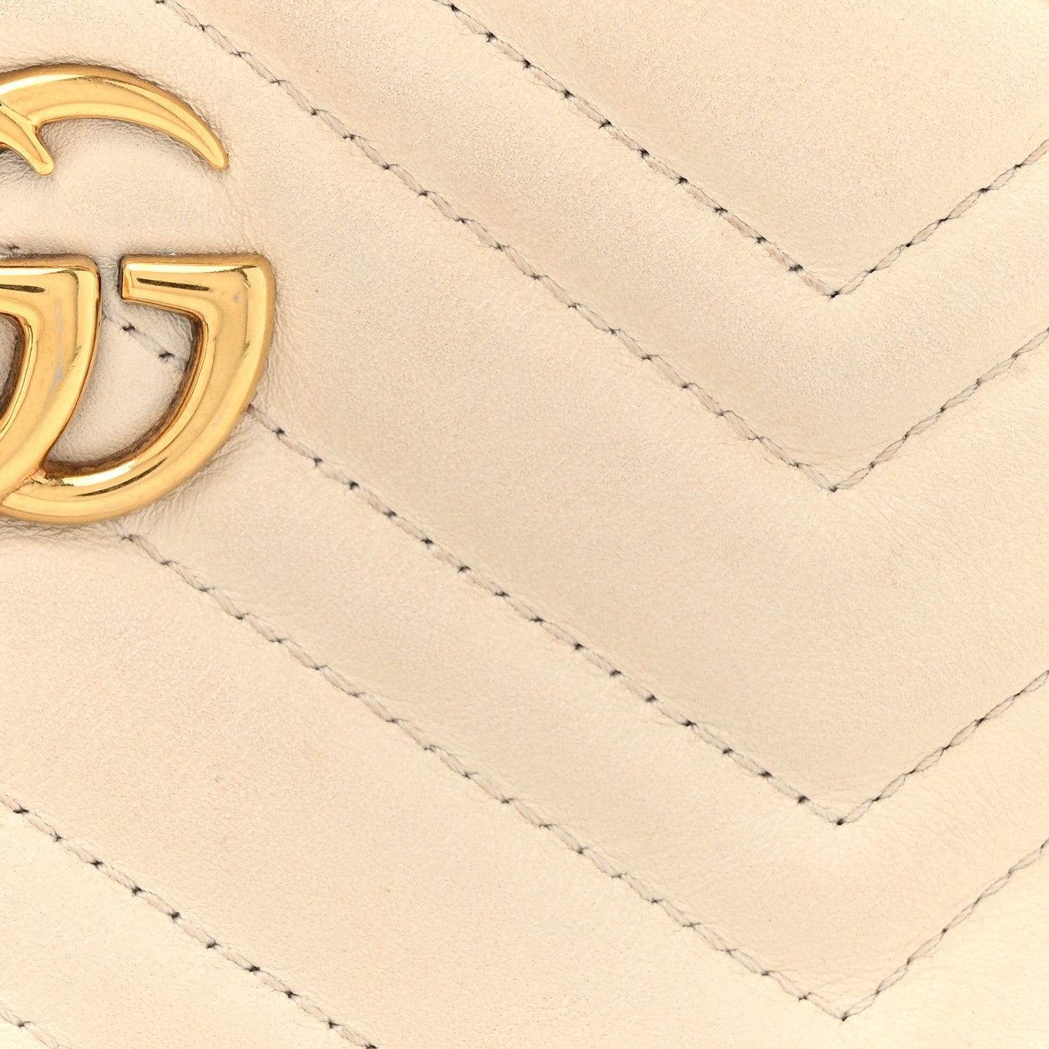 Gucci Calfskin Matelasse Mini GG Marmont Chain Shoulder Bag White 8 of 19