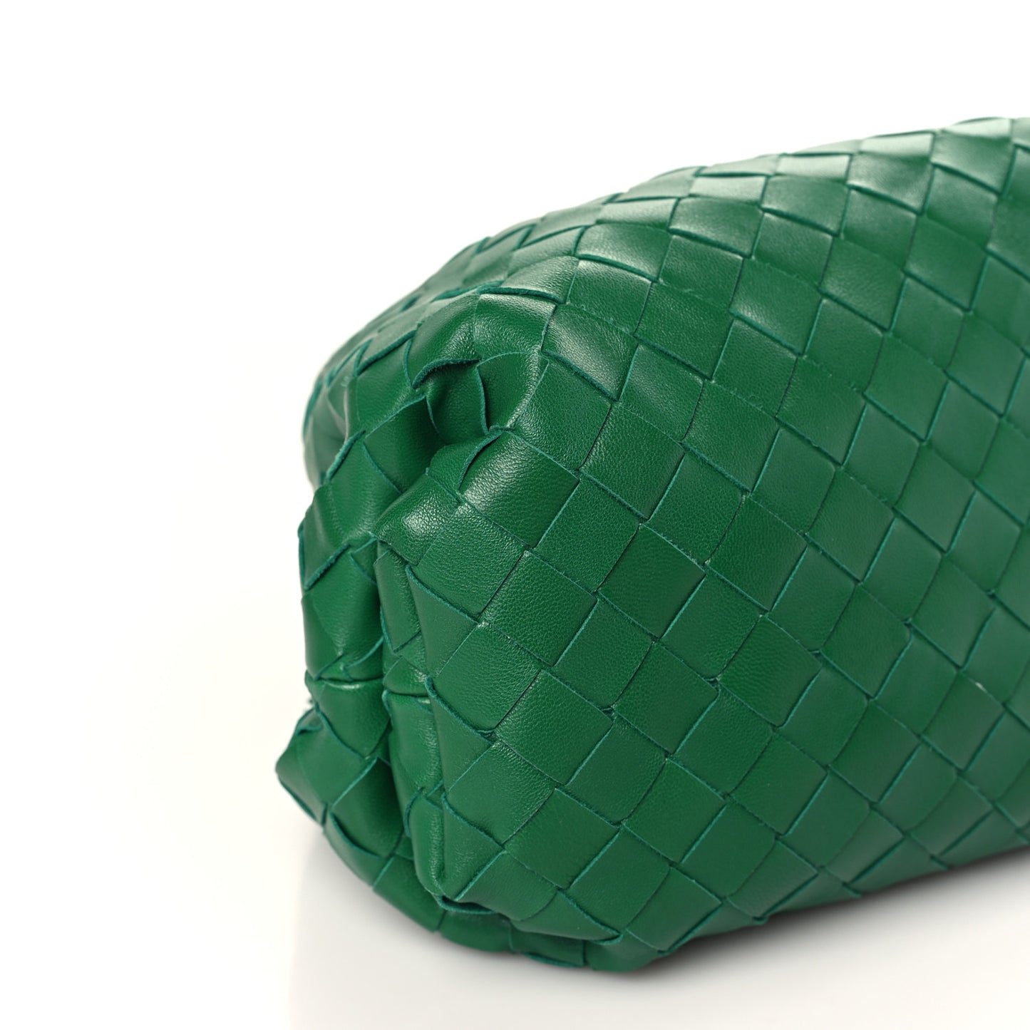 Nappa Maxi Intrecciato The Pouch Oversized Clutch Racing Green