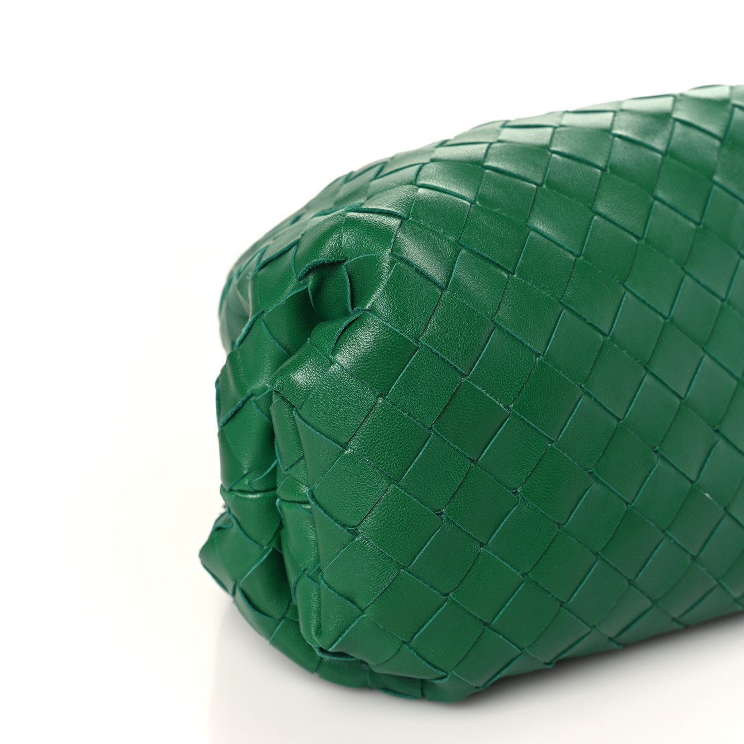Bottega Veneta Nappa Maxi Intrecciato The Pouch Oversized Clutch Racing Green 8 of 9