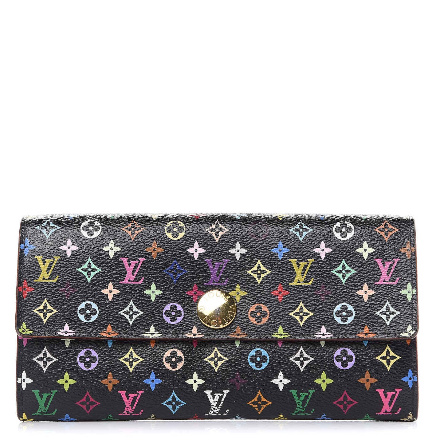 Monogram Multicolor Sarah Wallet Black Violet