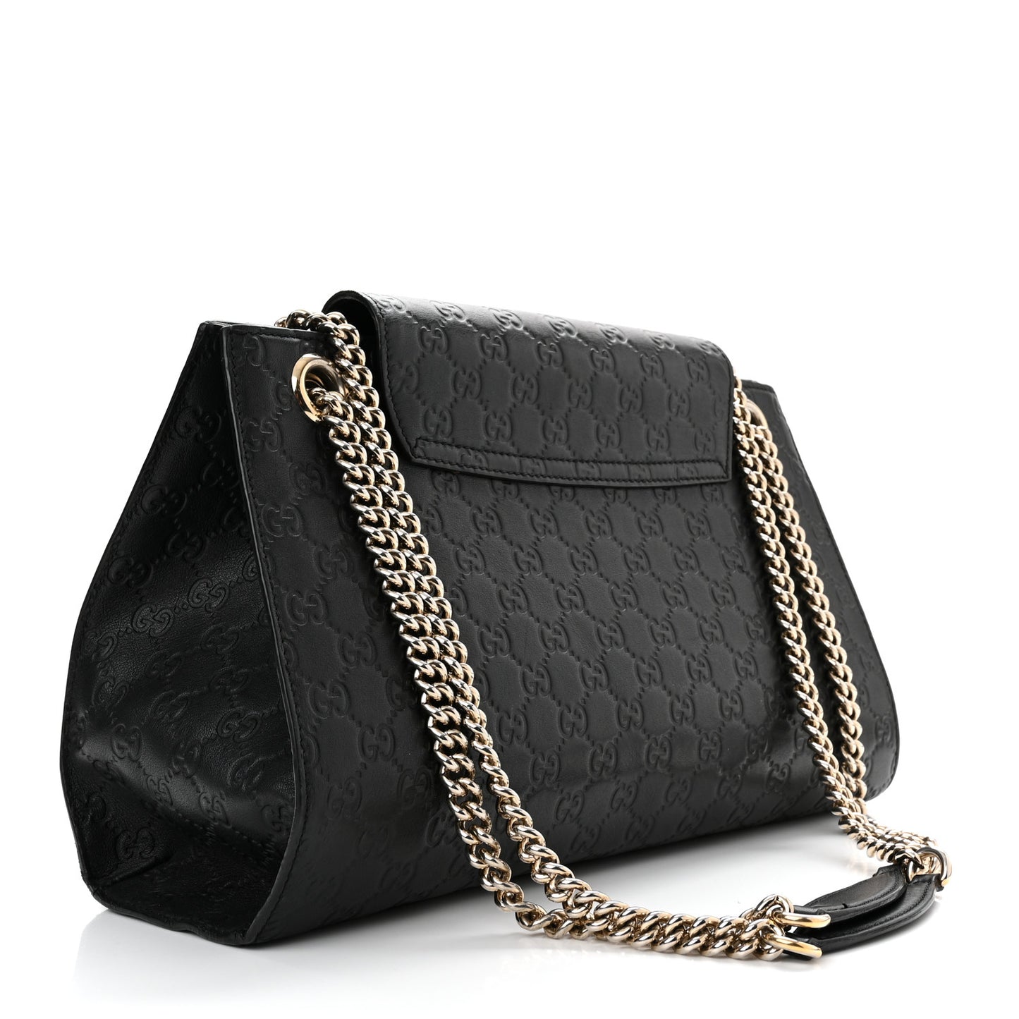 Guccissima Large Emily Chain Shoulder Bag Black