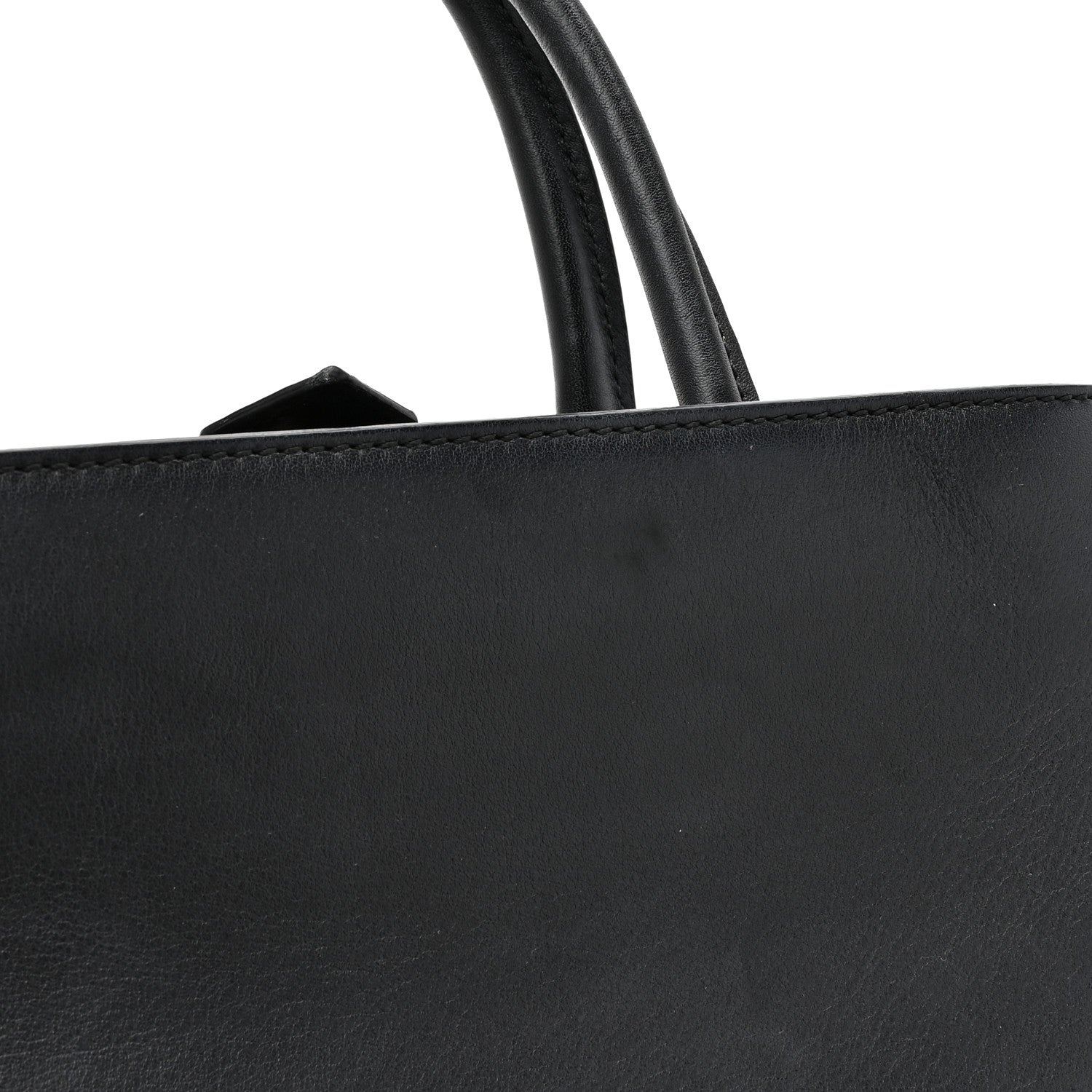 Fendi Vitello Dolce Century Petite 2Jours Tote Black Carbone 13 of 14