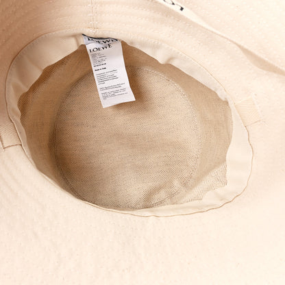 Loewe Canvas Calfskin Fisherman Bucket Hat 57 Soft White 6 of 8