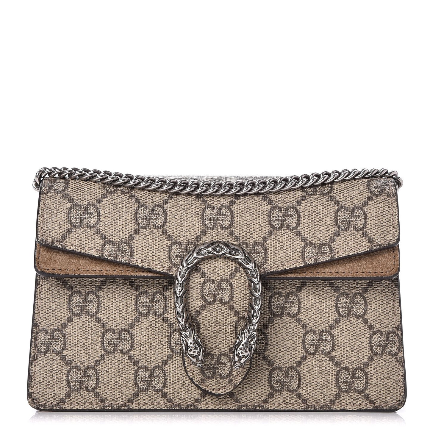 GG Supreme Monogram Super Mini Dionysus Shoulder Bag Taupe