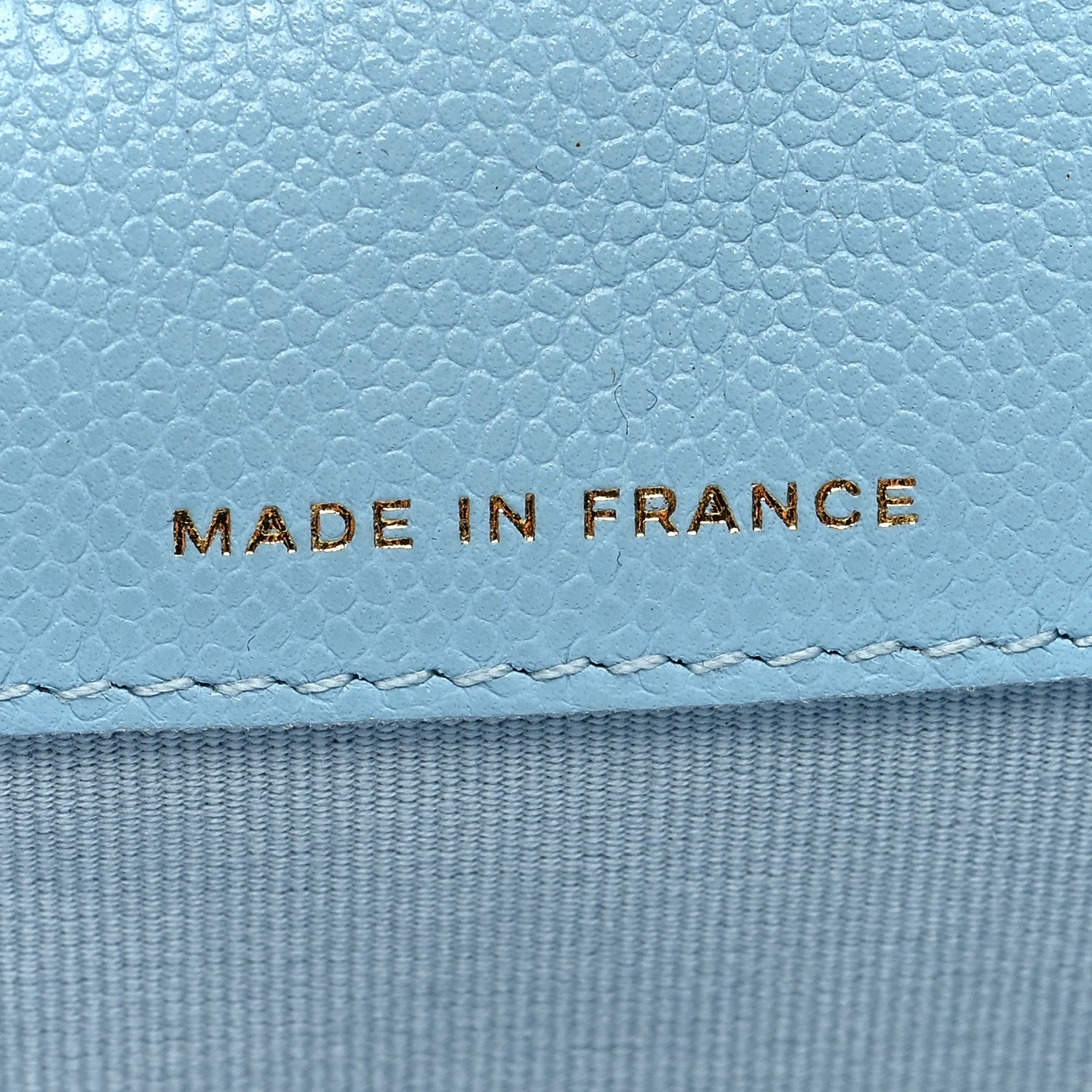 Chanel Caviar Quilted Flap Card Holder Wallet Light Blue 7 of 8