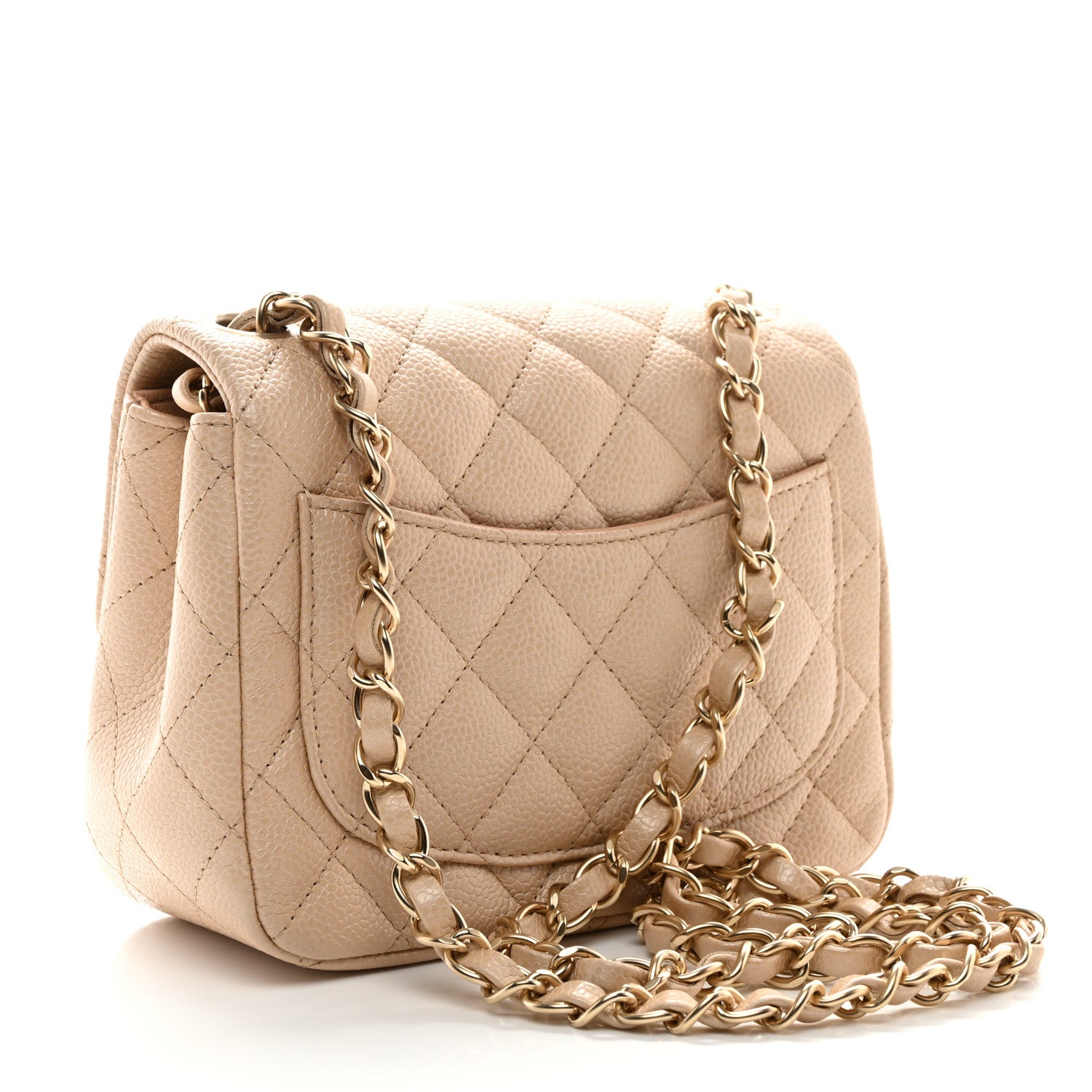 Chanel Caviar Quilted Mini Square Flap Beige 3 of 12