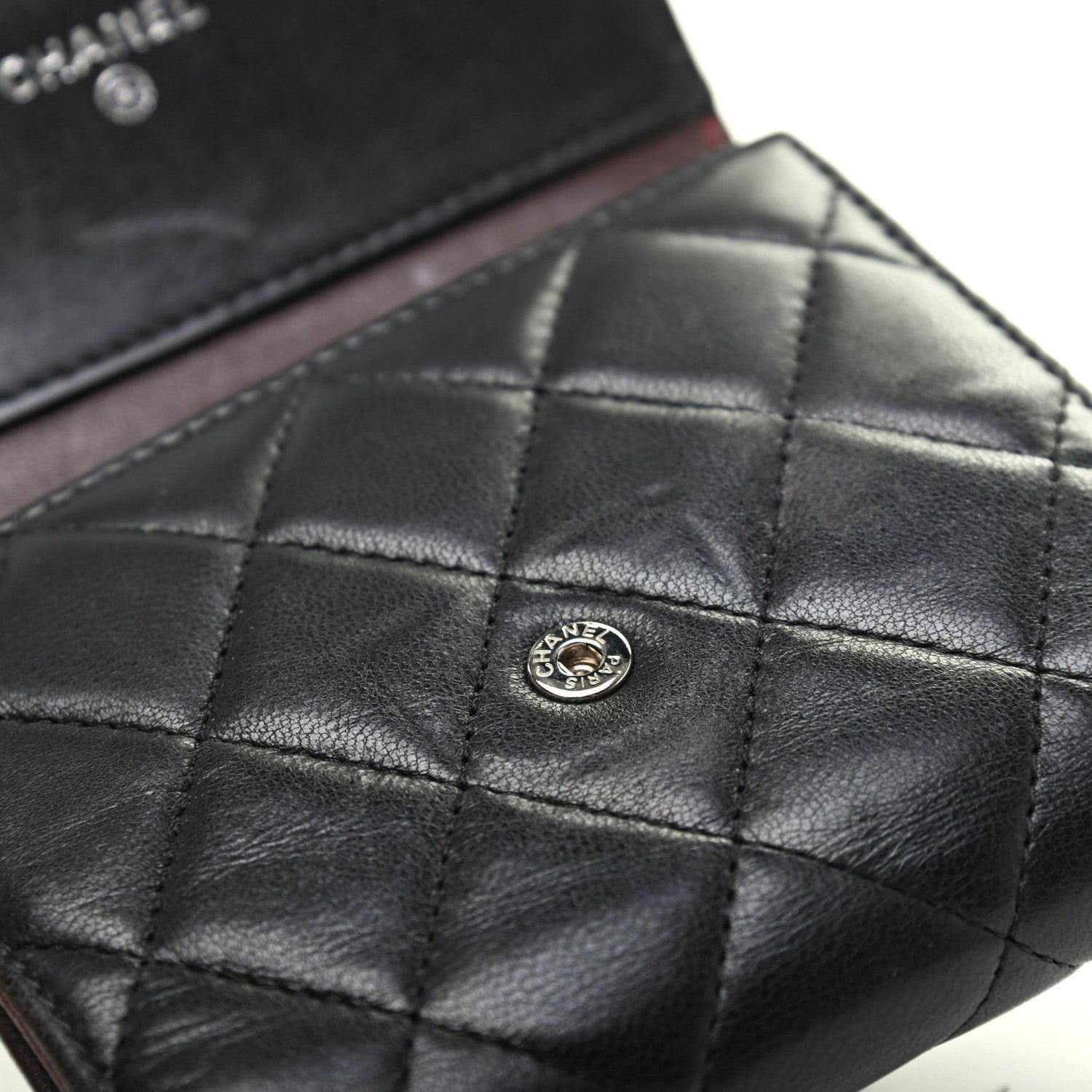 Chanel Lambskin Quilted Compact Flap Wallet Black 11 of 13