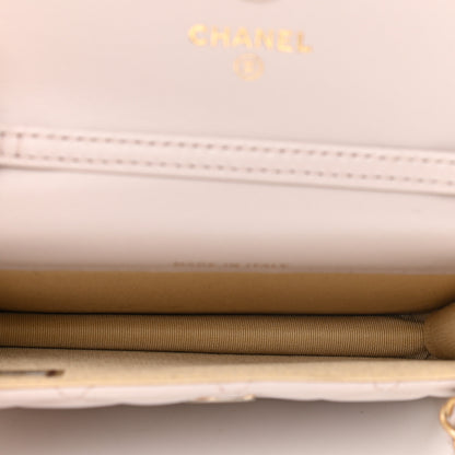 Chanel Lambskin Quilted Pearl Crush Clutch With Chain Light Purple 5 of 12