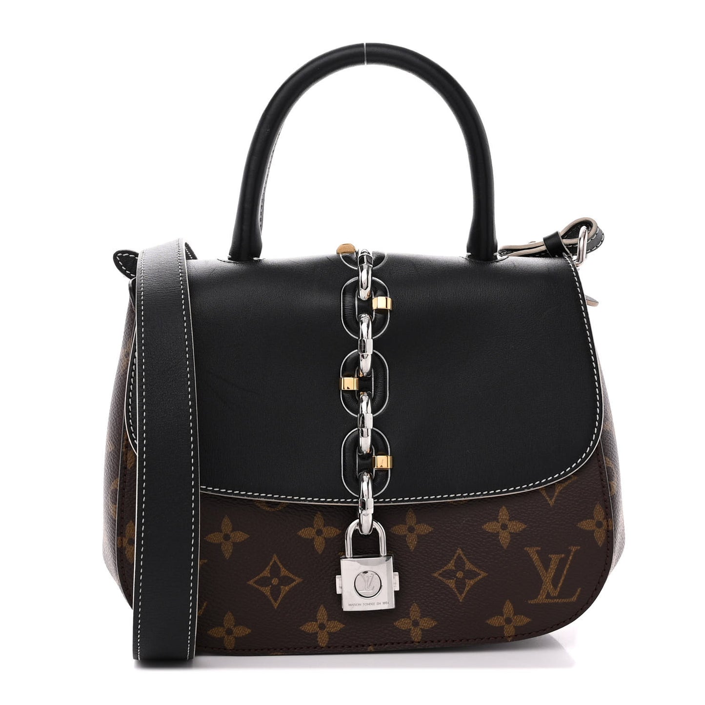 Calfskin Monogram Chain It Bag PM Black