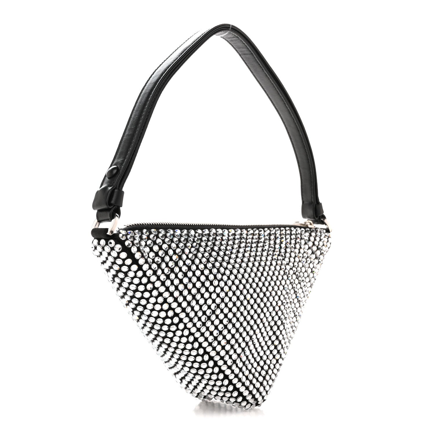 Prada Satin Crystal Triangle Pouch Cristal 3 of 10