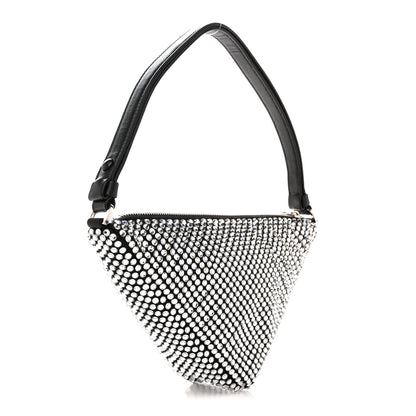 Prada Satin Crystal Triangle Pouch Cristal 3 of 10