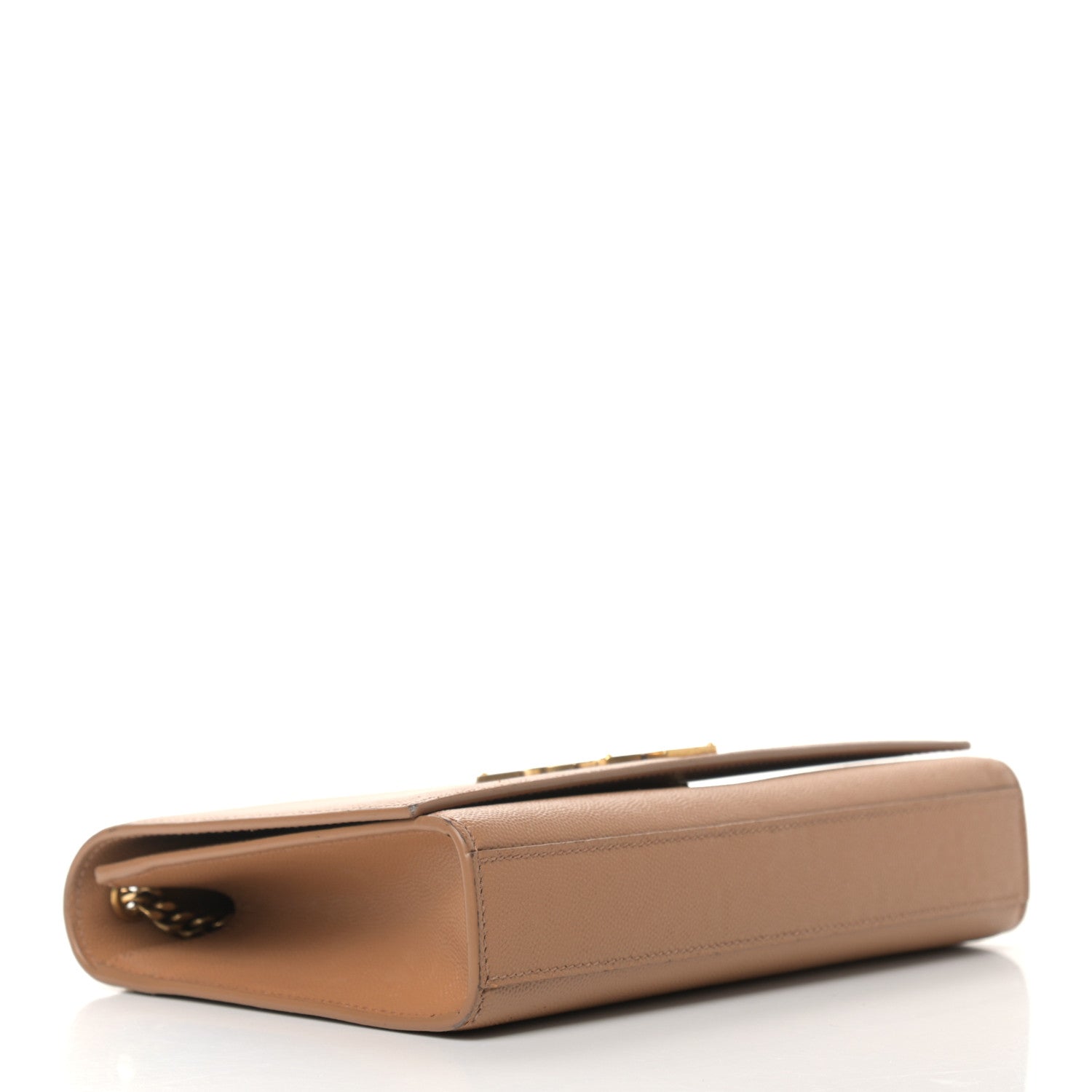 Saint Laurent Grain De Poudre Medium Monogram Kate Satchel Dark Beige 3 of 13