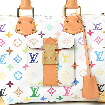 Louis Vuitton Monogram Multicolor Speedy 30 White 8 of 14