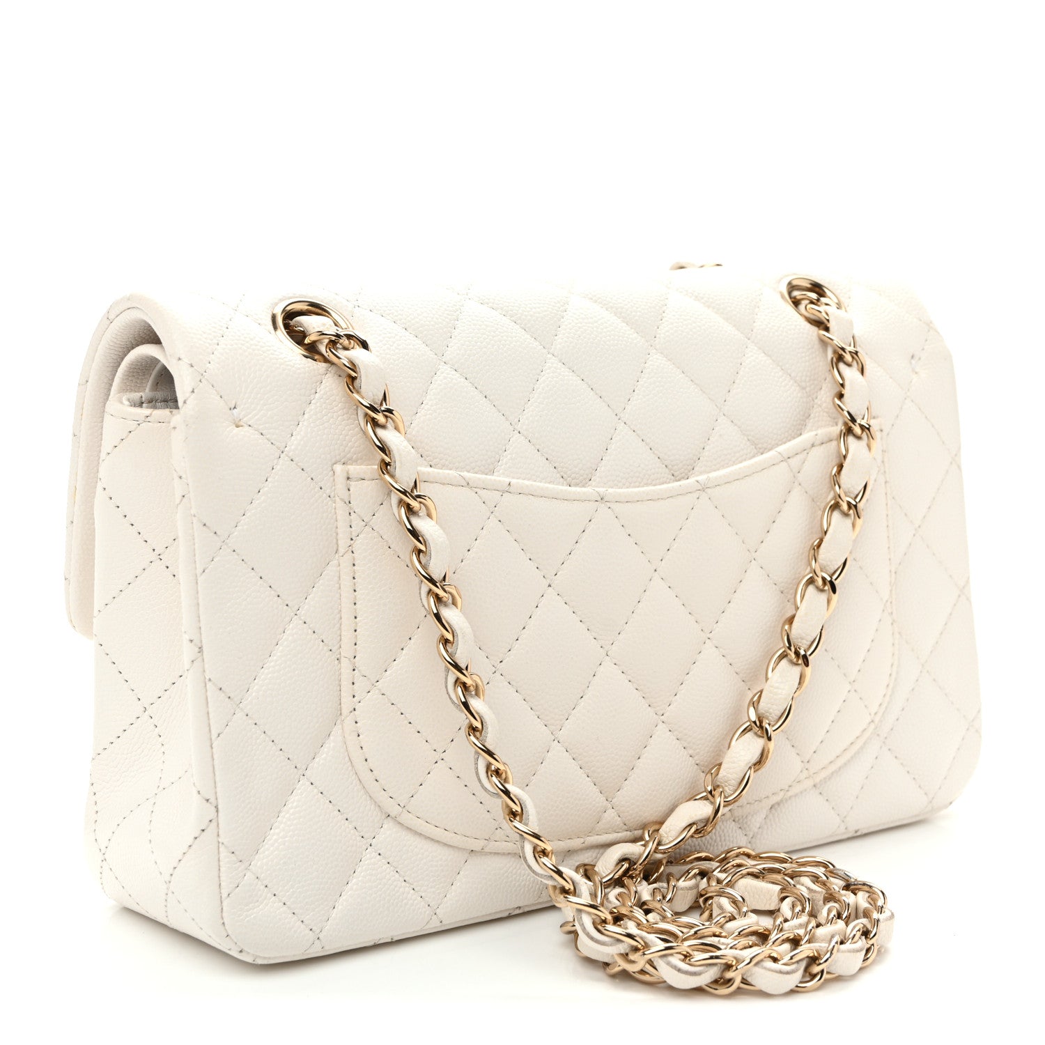 Chanel Caviar Quilted Small Double Flap White 3 of 11